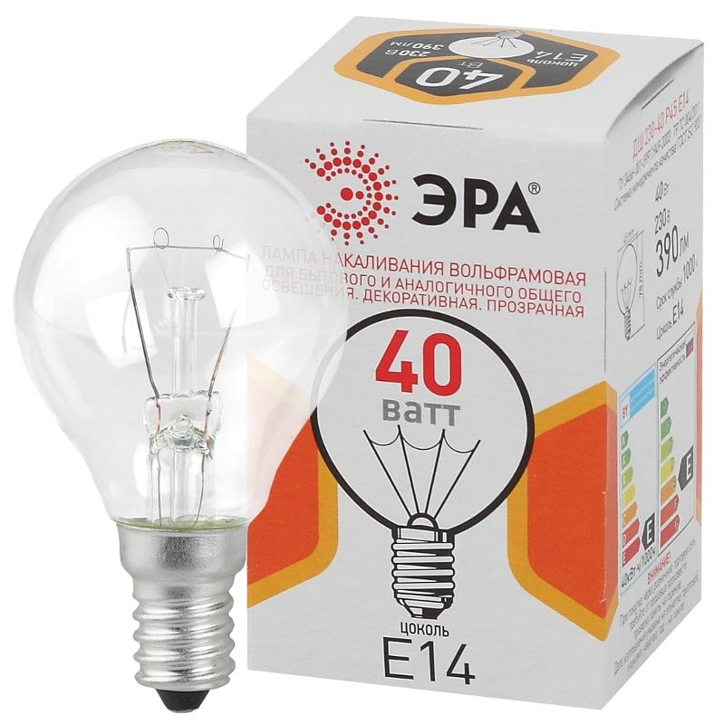 Лампа накаливания ДШ (P45) шар 40Вт 230В Е14 цв. упаковка