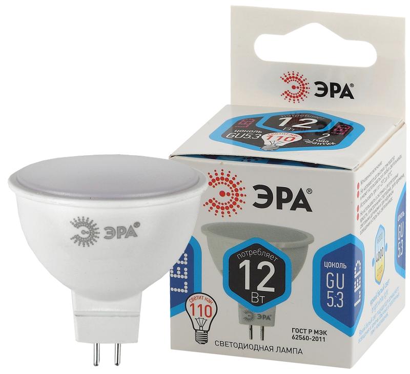 Лампа светодиодная ЭКО LED MR16-12W-840-GU5.3 (диод, софит, 12Вт, нейтр, GU5.3)