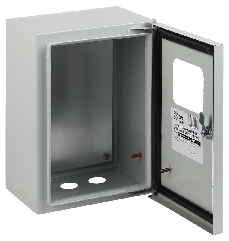Щит с монтажной панелью металлический ЩМПг (окно)-00 IP54 (290х220х175) SIMPLE