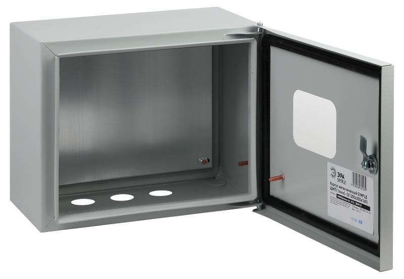 Щит с монтажной панелью металлический ЩМПг (окно)-02 IP54 (250х300х175) SIMPLE