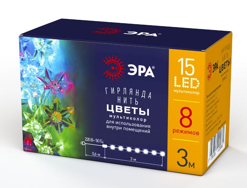 Гирлянда светодиодная  Нить Цветы 3 м мультиколор, 220V,  ENIN-3Z ,  IP20 (36/864)
