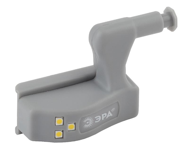 Светильник пушлайт (подсветка) SB-401 на петлю в кухонный шкаф [3SMD LED, 2xA23, бл]