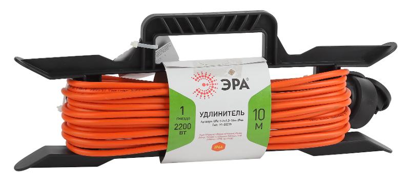 Удлинитель силовой ЭРА UFx-1-2x1.0-10m-IP44 на рамке б/з 1 гн 10м ПВС 2х1