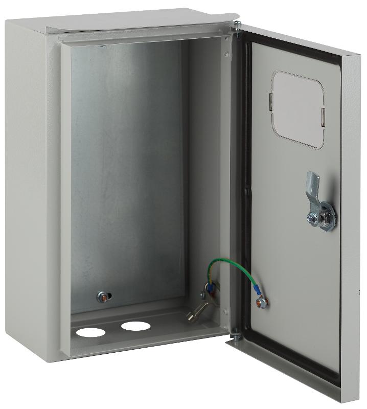 Корпус металлический навесной ЩРНг-М с окном IP55 (360х225х140)