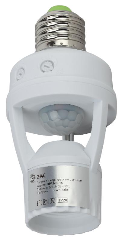 Датчик движения MD 015 белый E27 60Вт 360гр 6м IP20 (50/1600)