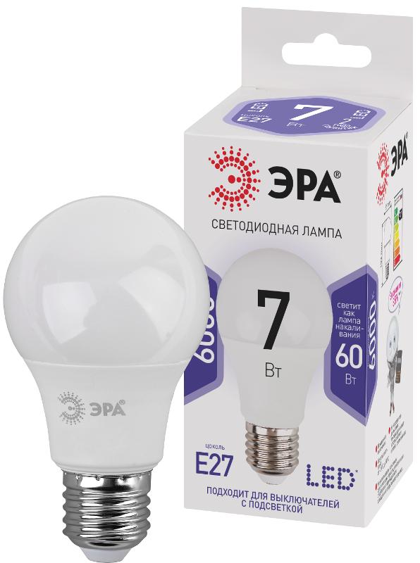 Лампа светодиодная СТАНДАРТ LED A60-7W-860-E27 (диод, груша, 7Вт, хол, E27)