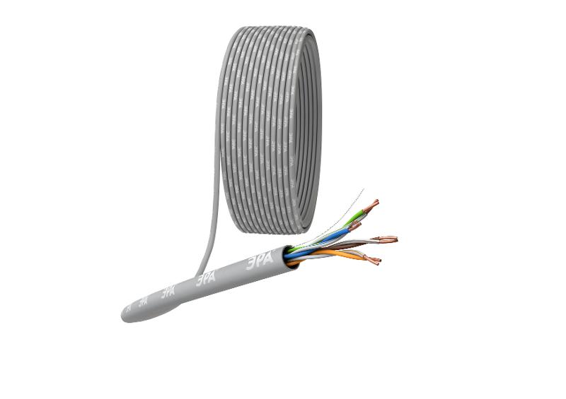ЭРА Кабель витая пара U/UTP 4x2x24 AWG Cat5e CU PVC 305м
