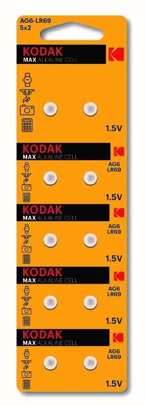 Батарейки  AG6 (370) LR920, LR69 [KAG6-10] MAX Button Cell (100/1000/98000)