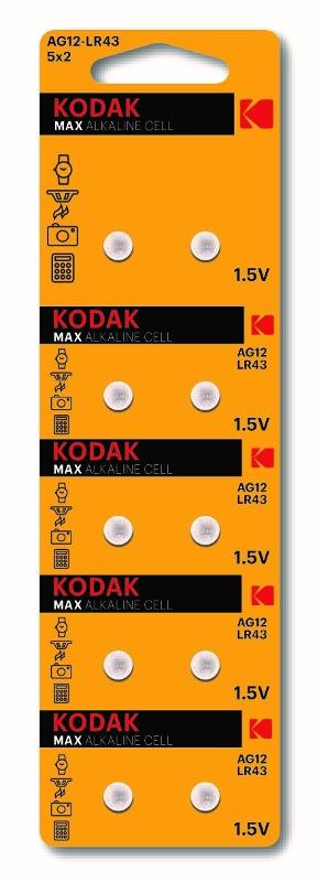 Батарейки  AG12 (386) LR1142, LR43 [KAG12-10] MAX Button Cell (100/1000/70000)