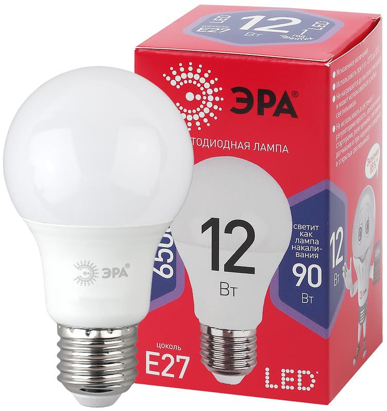 Лампа светодиодная ЭКО LED A60-12W-865-E27 R (диод, груша, 12Вт, хол, E27)