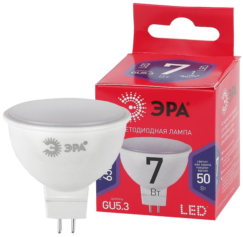 Лампа светодиодная ЭКО LED MR16-7W-865-GU5.3 R (диод, софит, 7Вт, хол, GU5.3)