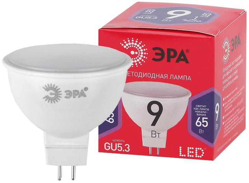 Лампа светодиодная ЭКО LED MR16-9W-865-GU5.3 R (диод, софит, 9Вт, хол, GU5.3)
