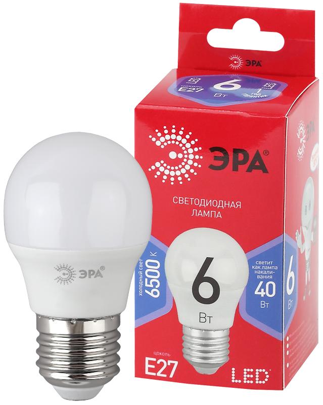 Лампа светодиодная RED LINE LED P45-6W-865-E27 R E27 / Е27 6Вт шар холодный дневной свет