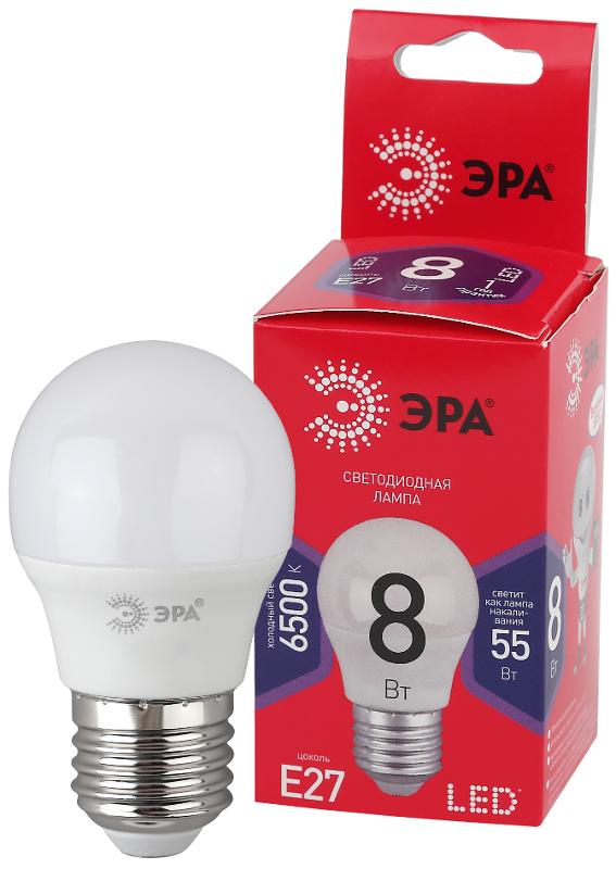 Лампа светодиодная RED LINE LED P45-8W-865-E27 R E27 / Е27 8Вт шар холодный дневной свет