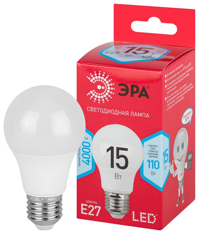 Лампа светодиодная ЭКО LED A60-15W-840-E27 R (диод, груша, 15Вт, нейт, E27)
