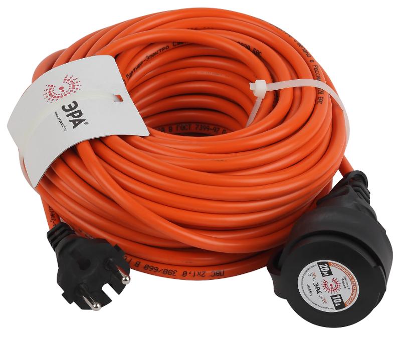 Удлинитель силовой ЭРА UPx-1-2x1-20m-IP44 в бухте б/з 20м 1 гн ПВС 2х1