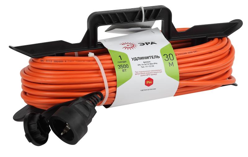 Удлинитель силовой ЭРА UFx-1e-3x1.5-30m-IP44 на рамке c/з 1 гн 30м ПВС 3x1.5