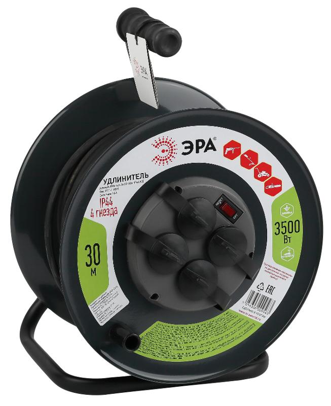 Удлинитель силовой ЭРА RMx-4es-3x1.5-30m-IP44(KG) на м. катушке c/з 4 гн 30м КГ 3х1.5