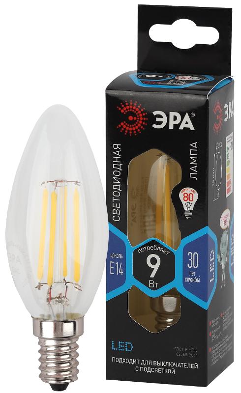 Лампа светодиодная F-LED F-LED B35-9w-840-E14 (филамент, свеча, 9Вт, нейтр, E14)