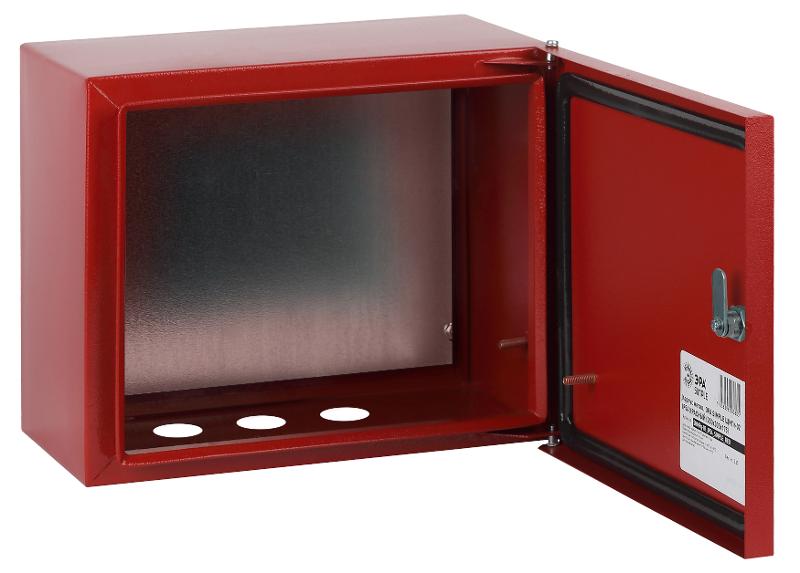 Щит с монтажной панелью металлический КРАСНЫЙ ЩМПг-02 IP54 (250x300x175) SIMPLE