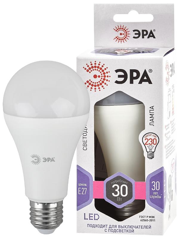 Лампа светодиодная LED A65-30W-860-E27 (диод, груша, 30Вт, холодный, E27) (10/100/1200)