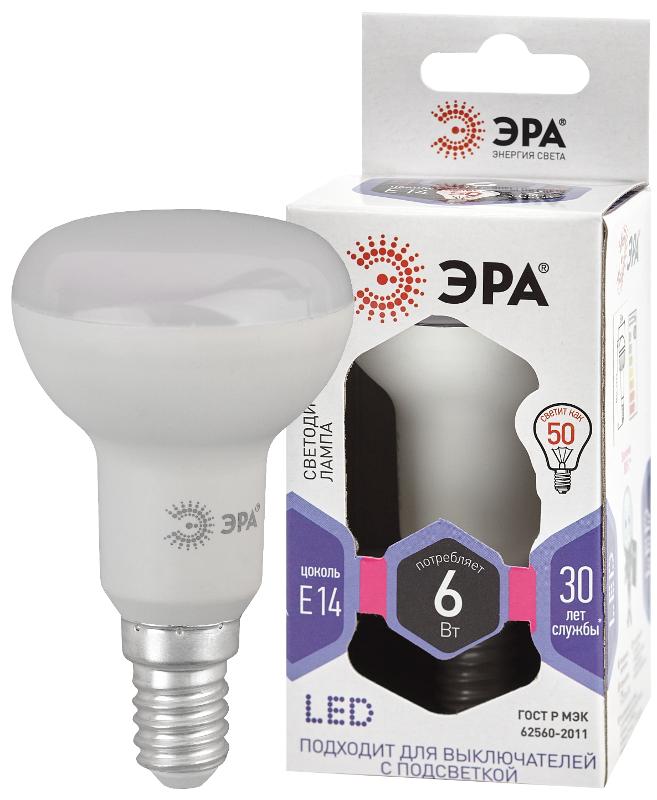 Лампа светодиодная LED R50-6W-860-E14 (диод, рефлектор, 6Вт, холод, E14), (10/100/3600)