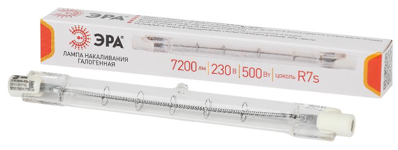 Лампа галогенная линейная  J118-500W-R7s-230V (галоген, J118, 500Вт, нейтр, R7s) (10/500/18000)