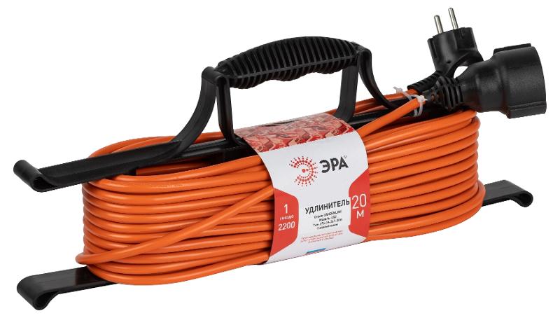 Удлинитель силовой UFx-1e-3x1-20m на рамке с заземлением 1 розетка 20м ПВС 3х1мм2