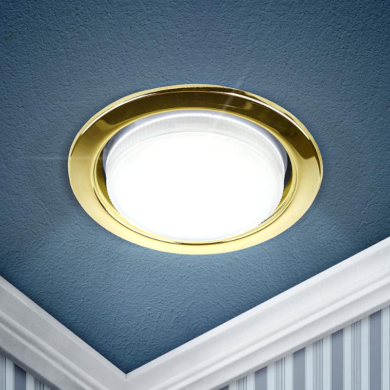 Светильник встраиваемый точечный под лампу GX53 KL35 GD-10 /1 220V,13W ,золото (упаковка 10 шт)