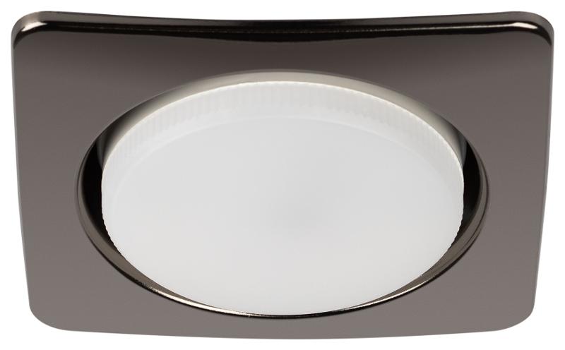 Светильник встраиваемый точечный под лампу GX53 KL71 BK /1 (к) квадр., 220V, 13W, черный металл