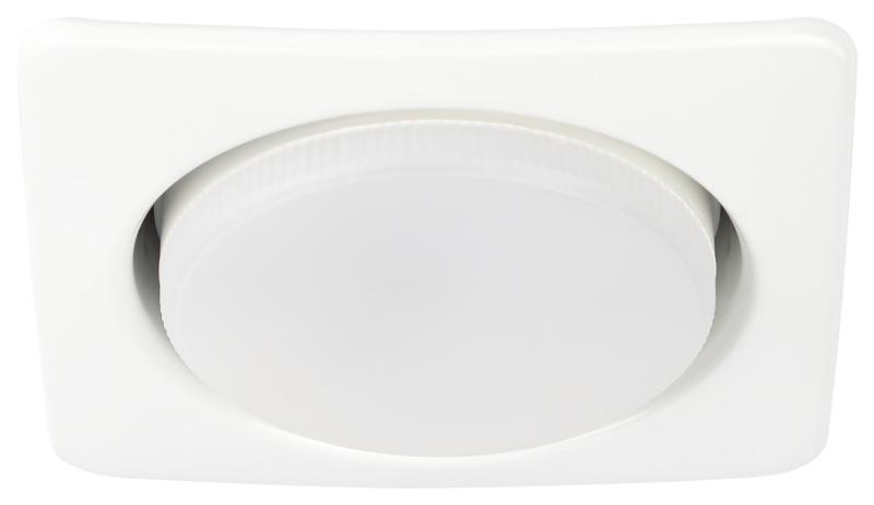 Светильник встраиваемый точечный под лампу GX53 KL71 WH /1 (к) квадр., 220V, 13W, белый