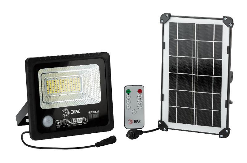 Прожектор светодиодный уличный на солн. бат. 50W, 360 lm, 5000K, с датч. движения, ПДУ, IP65 (10