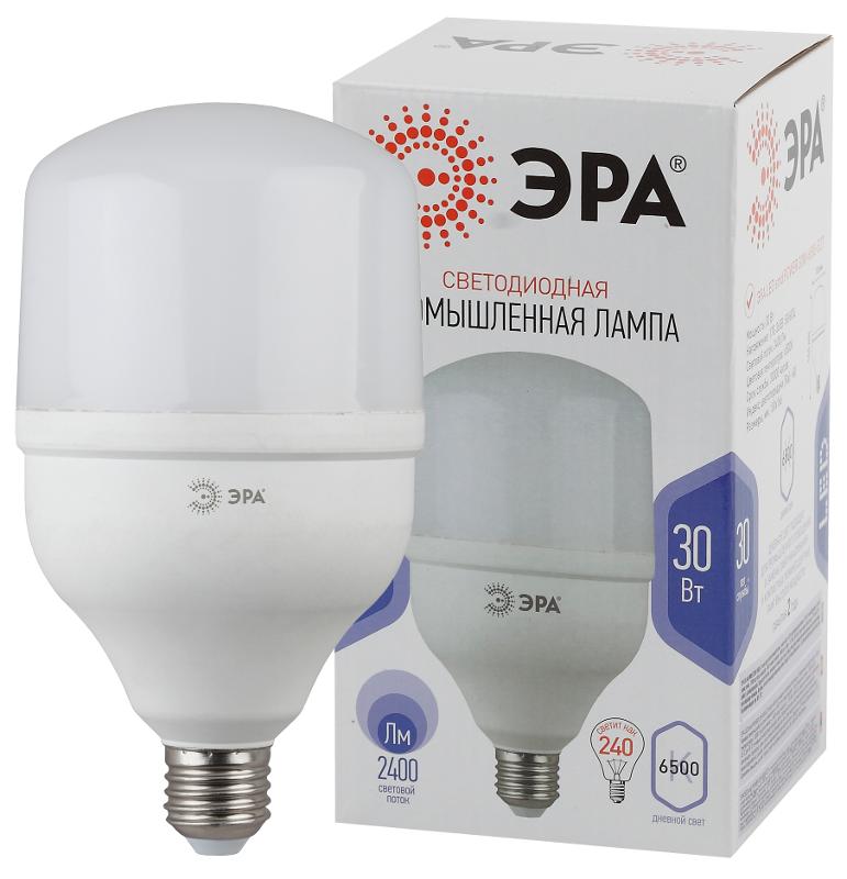 Лампа светодиодная промышленная LED POWER T100-30W-6500-E27 ЭРА (диод, колок, 30 Вт, хол, E27) (20/600)