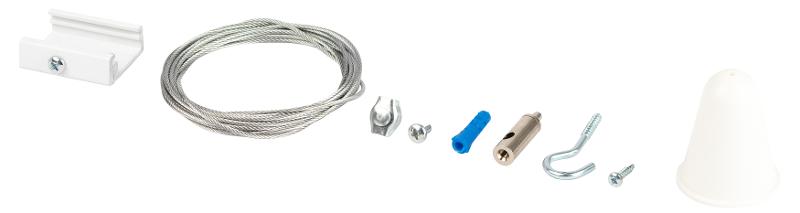 Комплект для подвесного монтажа STR-30-W-MK-3 для трехфазного шинопровода белый 3м