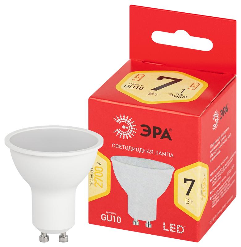 Лампа светодиодная LED MR16-7W-827-GU10 R (диод, софит, 7Вт, тепл, GU10)
