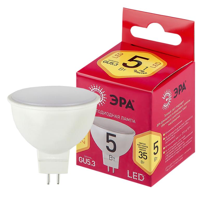 Лампа светодиодная LED MR16-5W-827-GU5.3 R (диод, софит, 7 Вт, тепл, GU 5.3) (10/100/4000)