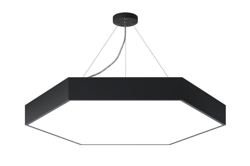 Светильник светодиодный Geometria Hexagon SPO-122-B-40K-066 66Вт 4000К 4800Лм IP40 800*800*80 черный подвесной