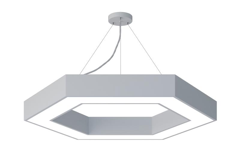 Светильник светодиодный Geometria Hexagon SPO-124-W-40K-051 51Вт 4000К 3900Лм IP40 800*800*80 белый подвесной