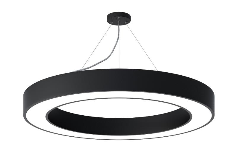 Светильник светодиодный Geometria Ring SPO-134-B-40K-056 56Вт 4000К 4200Лм IP40 800*800*80 черный подвесной