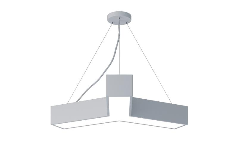 Светильник светодиодный Geometria Igrek SPO-141-W-40K-028 28Вт 4000К 1750Лм IP40 600*600*80 белый подвесной