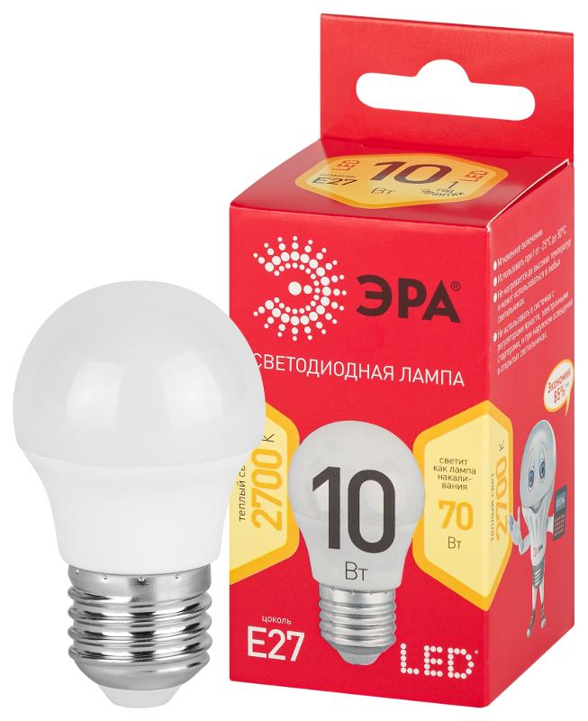 Лампа светодиодная RED LINE LED P45-10W-827-E27 R E27 / Е27 10 Вт шар теплый белый свет