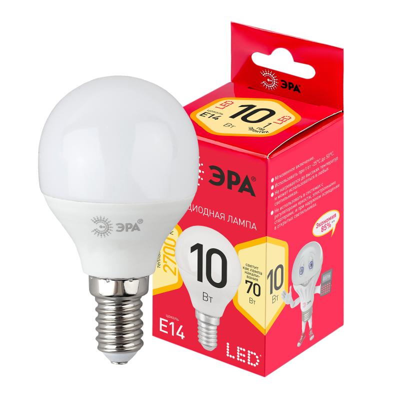 Лампа светодиодная RED LINE LED P45-10W-827-E14 R E14 10Вт свеча теплый белый свет