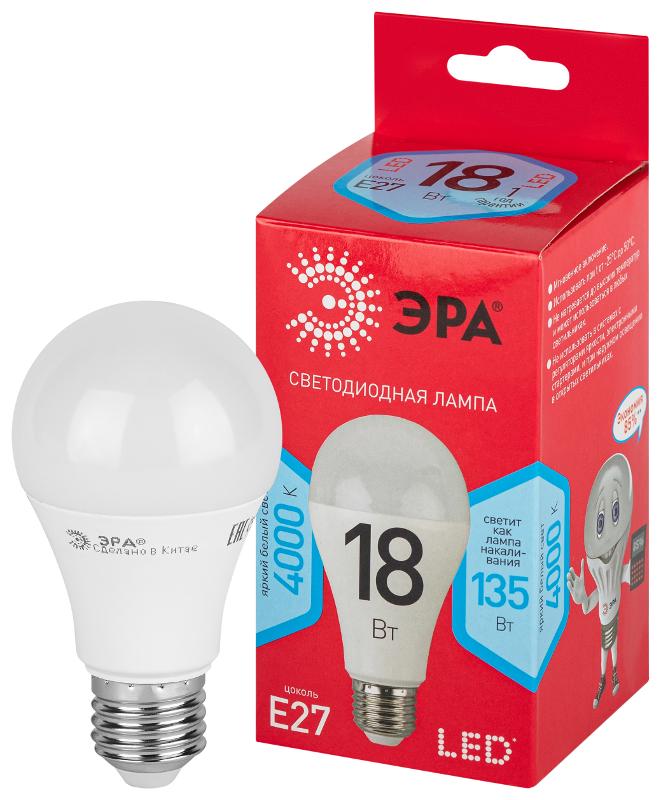Лампа светодиодная RED LINE LED A65-18W-840-E27 R E27 18Вт нейтральный белый свет