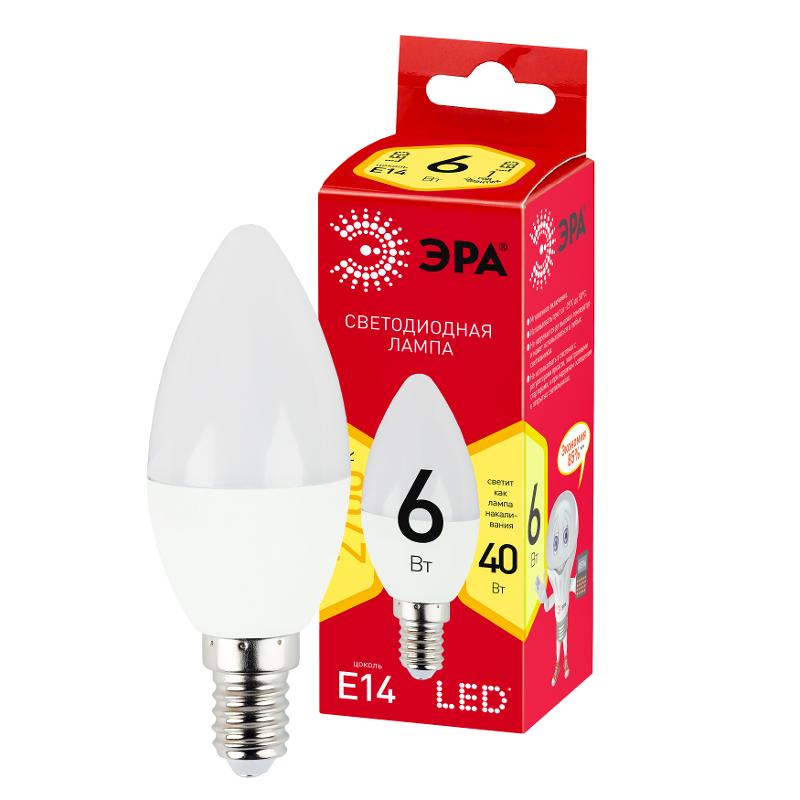Лампа светодиодная RED LINE LED B35-6W-827-E14 R Е14 / E14 6 Вт свеча теплый белый свет