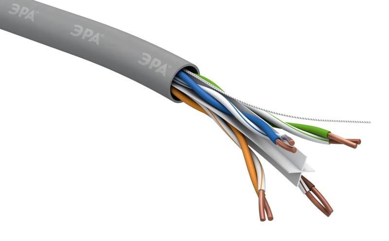 Кабель витая пара U-4-PVC-6 U/UTP 4x2x23 AWG Cat 6 CU PVC 305 метров