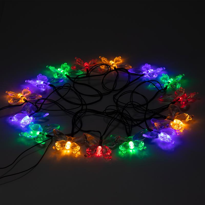 Садовая гирлянда ERASF22-15 на солнечной батарее Бабочки 20 LED 5,8 метра