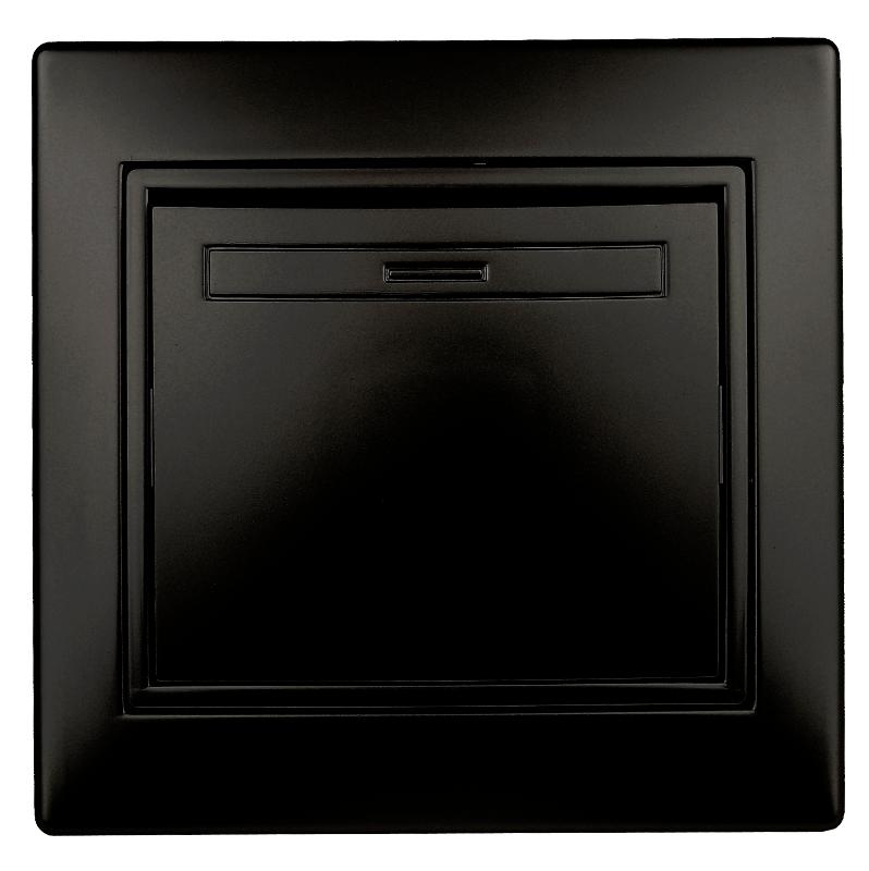 Переключатель  Plano 1-108-05 промежуточный, 10А-250В, IP20, СУ, антрацит