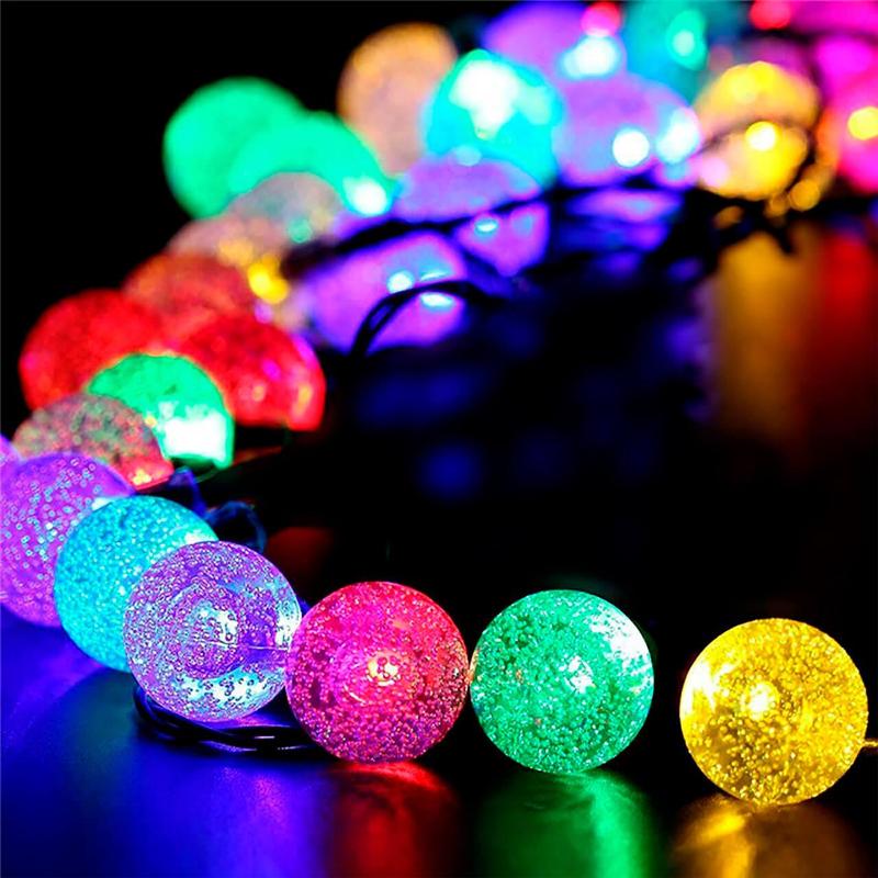 Гирлянда светодиодная Нить Шарики ENIN - 25BG кракле d25мм, 2 м, RGB, 220V