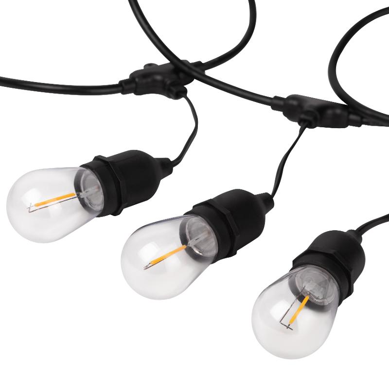 Гирлянда нить Филамент, ERABL-FIL1 4,5 м, длина провода 60 см, 10 LED, теплый белый, E27, каучук, 220В, IP44