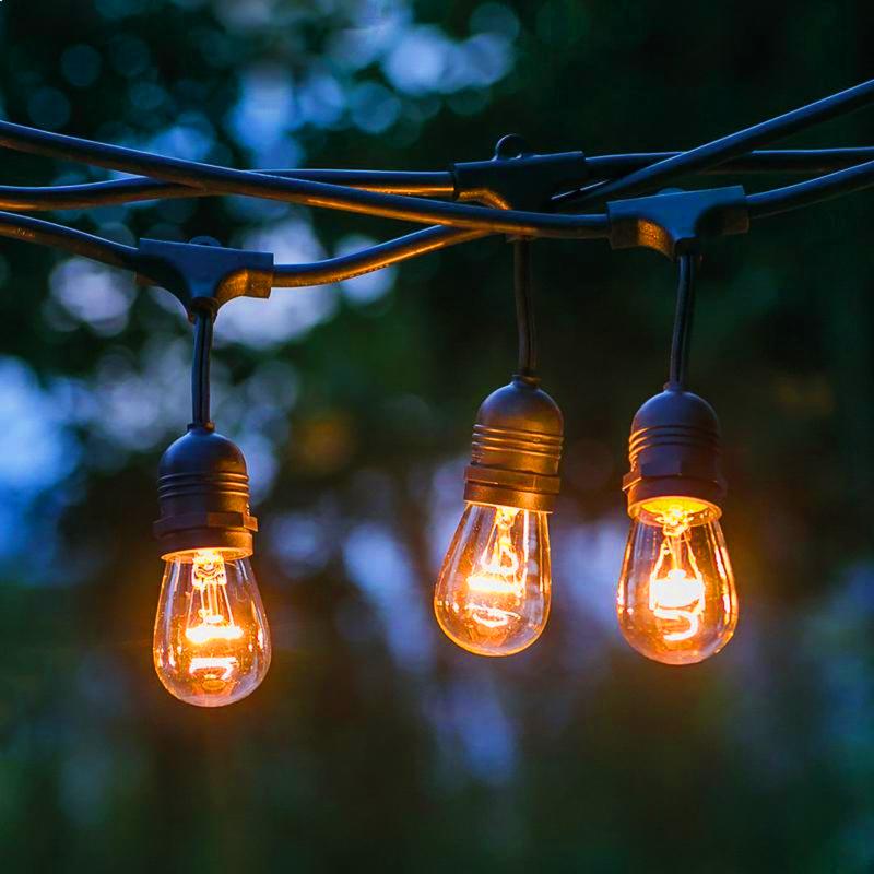Гирлянда нить Филамент 2, ERABL-FIL2 9,5 м, длина провода 60 см, 20 LED, теплый белый, E27, каучук, 220В, IP44